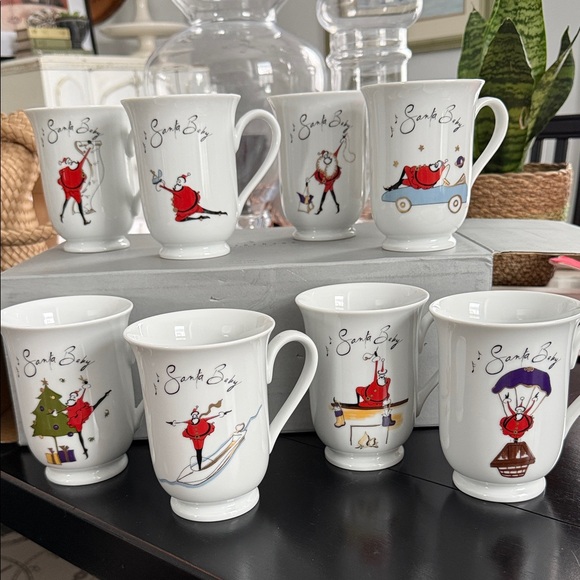 Pottery Barn Other - Pottery Barn Santa Baby Mugs Set of 8 New in Box NIB